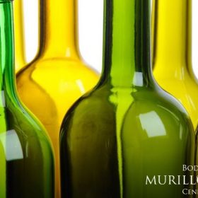 green wine bottles